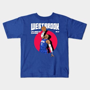 Russell Westbrook Comic Style Art Kids T-Shirt